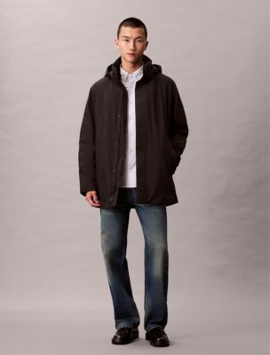 Heavyweight Long Puffer Jacket, Black