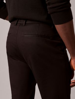calvin klein slim fit dress pants black Calvin Klein Mens Slim fit Dress Pants 30 / 30 Black Blue Plaid Stretch, Men's