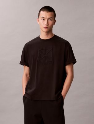 Emblem Logo Graphic Relaxed T-Shirt, Black