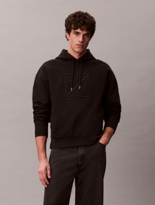 Emblem Logo Terry Zip Hoodie, Black