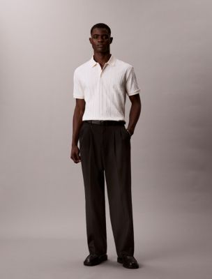 Мужские рубашки Calvin Klein Allover Emblem Logo Jacquard Polo Shirt — фото 3