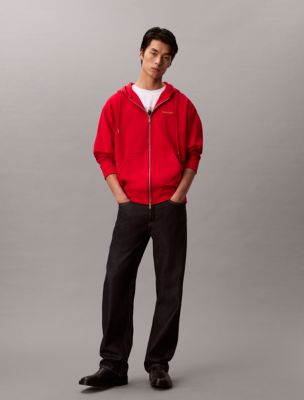 Lunar New Year Terry Zip Hoodie, Chinese Red