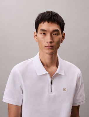 Мужские рубашки Calvin Klein Lunar New Year Emblem Logo Slim Polo Shirt — фото 2