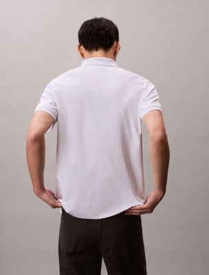 Мужские рубашки Calvin Klein Lunar New Year Emblem Logo Slim Polo Shirt — фото 4