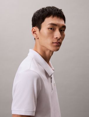 Мужские рубашки Calvin Klein Lunar New Year Emblem Logo Slim Polo Shirt — фото 5