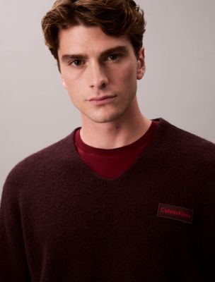 Мужские свитеры Calvin Klein Merino Wool Relaxed V-Neck Sweater — фото 2