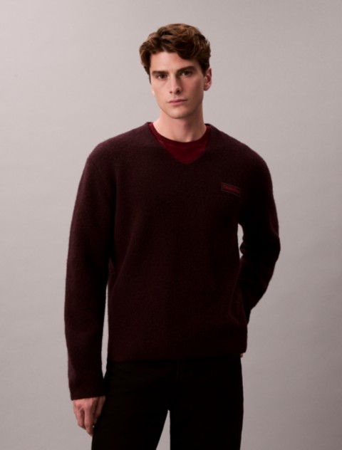 Мужские свитеры Calvin Klein Merino Wool Relaxed V-Neck Sweater