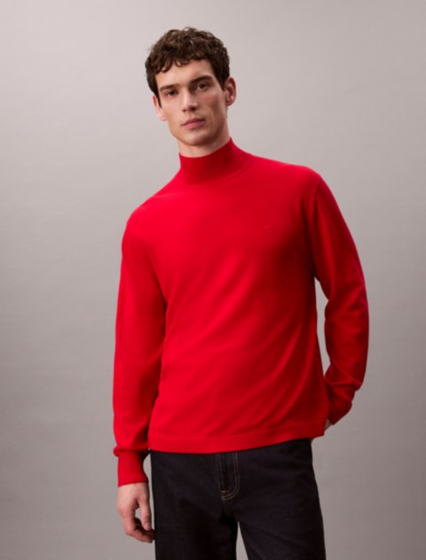 Мужские свитеры Calvin Klein Merino Wool Mock Neck Sweater