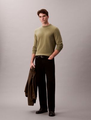 Мужской свитер Calvin Klein Merino Wool Relaxed, цвет: Fatigue — фото 2