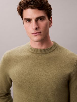 Мужской свитер Calvin Klein Merino Wool Relaxed, цвет: Fatigue — фото 3