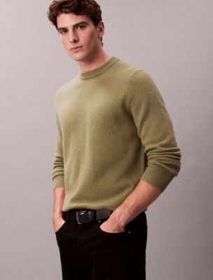 Мужской свитер Calvin Klein Merino Wool Relaxed, цвет: Fatigue — фото 4