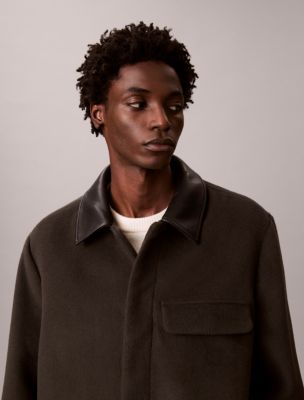 Melton Wool Blend Car Coat | Calvin Klein® Canada