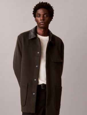 Melton Wool Blend Car Coat | Calvin Klein