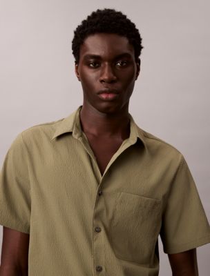 Solid Seersucker Classic Button-Down Shirt - thumbnail 4