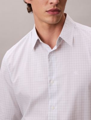 Мужские рубашки Calvin Klein Cotton Stretch Grid Button-Down Shirt — фото 3