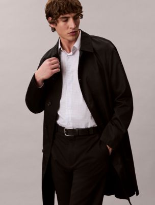 Мужские рубашки Calvin Klein Cotton Stretch Grid Button-Down Shirt — фото 4