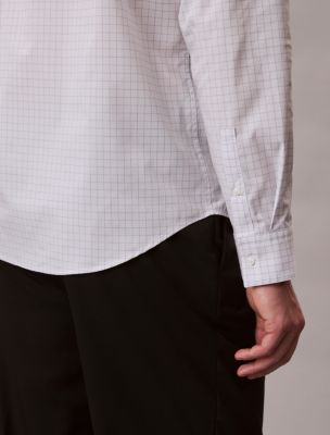 Мужские рубашки Calvin Klein Cotton Stretch Grid Button-Down Shirt — фото 5
