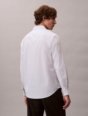 Мужские рубашки Calvin Klein Cotton Stretch Grid Button-Down Shirt — фото 6
