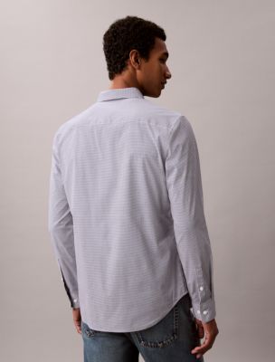 Мужские рубашки Calvin Klein Cotton Stretch Gingham Slim Button-Down Shirt — фото 5