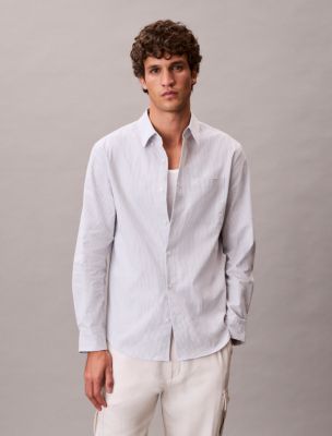Stripe Seersucker Classic Button-Down Shirt