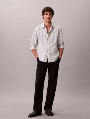Мужские рубашки Calvin Klein Yarn-Dyed Stripe Washed Poplin Shirt — фото 2