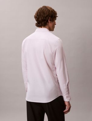 Мужские рубашки Calvin Klein Cotton Stretch Stripe Slim Button-Down Shirt — фото 4