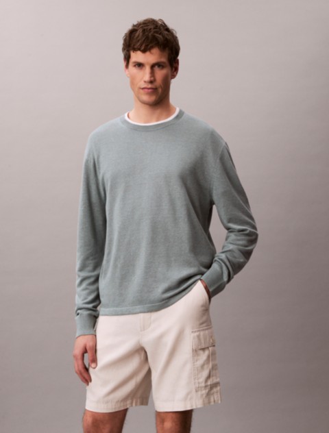 Мужские свитеры Calvin Klein Linen Blend Crewneck Sweater