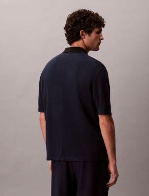 Мужские свитеры Calvin Klein Linen Blend Polo Sweater — фото 4