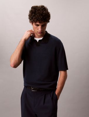 Мужские свитеры Calvin Klein Linen Blend Polo Sweater — фото 5