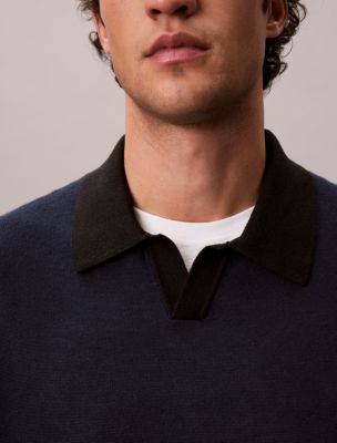 Мужские свитеры Calvin Klein Linen Blend Polo Sweater — фото 6