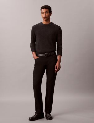 Straight Stretch 5-Pocket Pants, Black