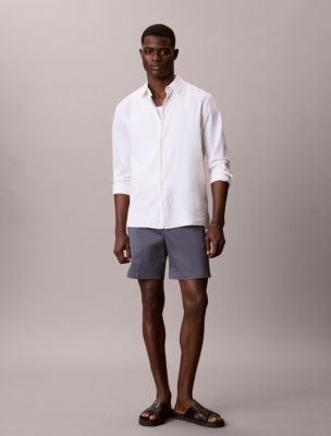 Cotton Stretch Straight Shorts, Anchor Navy