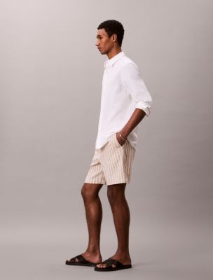 Мужские шорты Calvin Klein Linen Blend Stripe Shorts — фото 4