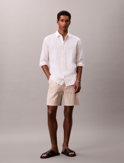 Мужские шорты Calvin Klein Linen Blend Stripe Shorts