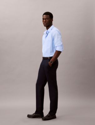 Cotton Stretch Straight Trousers - thumbnail 4