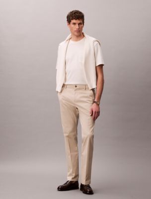 Cotton Stretch Straight Trousers, Island Fossil