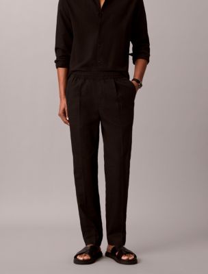 Мужские брюки Calvin Klein Linen Blend Pleated Pull-On Pants — фото 2