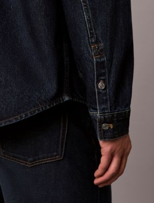 Мужская рубашка Calvin Klein Classic Denim Overshirt, цвет: Ck Classic Rinse — фото 6