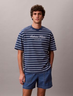 Мужские шорты Calvin Klein Linen Blend Denim Pull-On, цвет: Льняной синий — фото 4