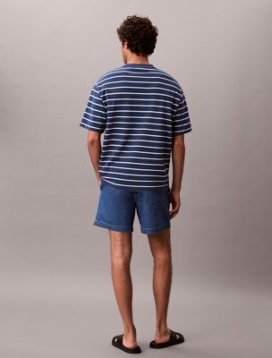 Мужские шорты Calvin Klein Linen Blend Denim Pull-On, цвет: Льняной синий — фото 5