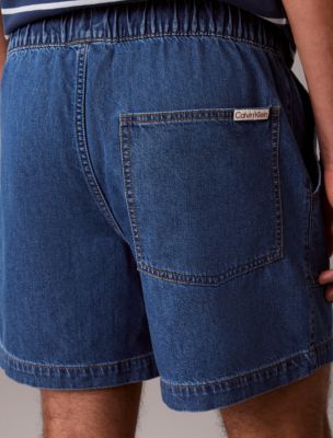 Мужские шорты Calvin Klein Linen Blend Denim Pull-On, цвет: Льняной синий — фото 6