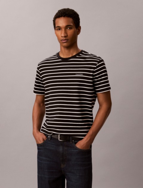 Мужские футболки Calvin Klein Striped Liquid Touch Tee