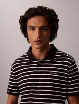Мужские рубашки Calvin Klein Liquid Touch Stripe Polo Shirt — фото 2