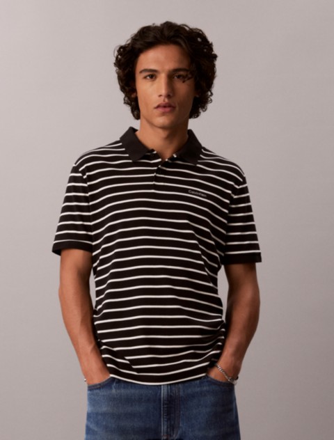 Мужские рубашки Calvin Klein Liquid Touch Stripe Polo Shirt