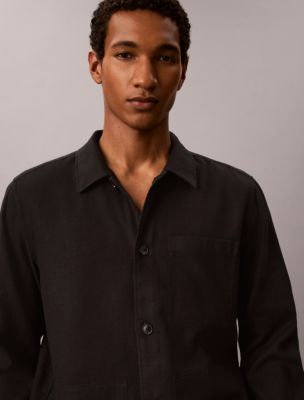 Мужские топы Calvin Klein Linen Blend Easy Overshirt — фото 2
