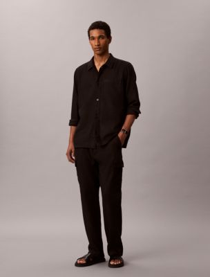 Мужские топы Calvin Klein Linen Blend Easy Overshirt — фото 3