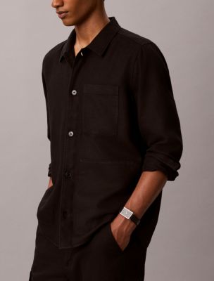 Мужские топы Calvin Klein Linen Blend Easy Overshirt — фото 4