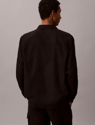 Мужские топы Calvin Klein Linen Blend Easy Overshirt — фото 5
