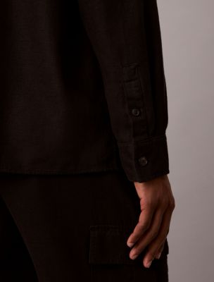Мужские топы Calvin Klein Linen Blend Easy Overshirt — фото 6