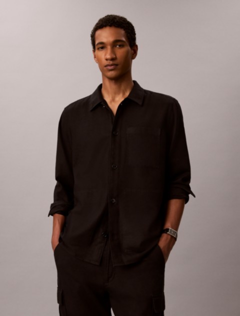 Мужские топы Calvin Klein Linen Blend Easy Overshirt
